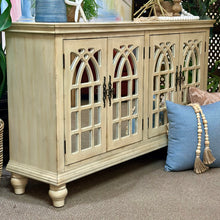 Load image into Gallery viewer, Beige 4DR Mirrored Cabinet
