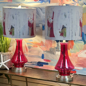 Pink Glass Lamp