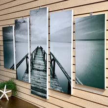 Load image into Gallery viewer, 5-Panel Pier Art on Wood
