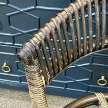 Load image into Gallery viewer, Black Rattan Chair
