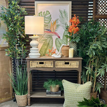 Load image into Gallery viewer, Mocha &amp; Woven Basket Console
