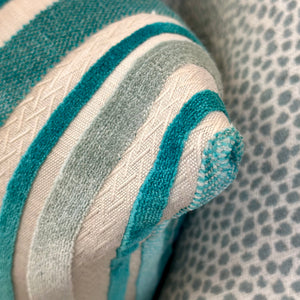 Teal Striped Down Lumbar