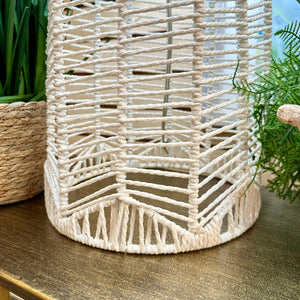 White Rattan Lamp