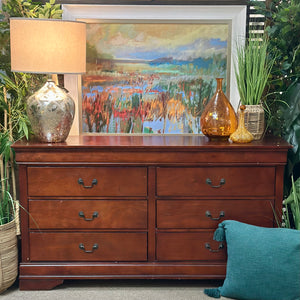 Cherry Dresser W/Mirror
