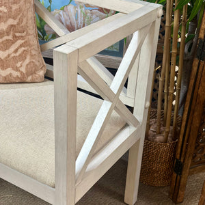 Light Grey X Frame Bench