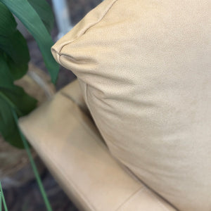 Light Tan Leather Sofa