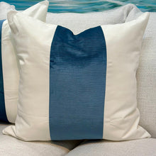 Load image into Gallery viewer, Blue Velvet Panel Pillow
