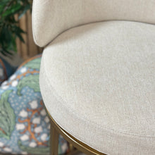 Load image into Gallery viewer, Set/2 Ivory/Gold Counter Stools
