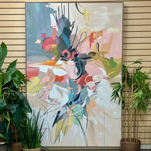 Load image into Gallery viewer, Hand Painted Blue/Blush Abstract
