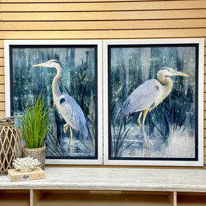 Navy Heron Fine Art Giclee II