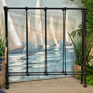 Twin Rod Iron Bed W/Trundle