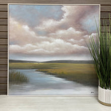 Load image into Gallery viewer, Calming Marsh Framed in White

