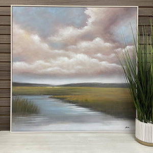 Calming Marsh Framed in White