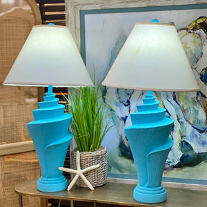 Turquoise Shell Lamp