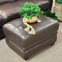 Load image into Gallery viewer, La-Z-Boy Brown Leather Ottoman
