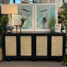 Load image into Gallery viewer, 4DR Black &amp; Cane Cabinet
