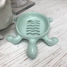 Load image into Gallery viewer, Cast Iron Seafoam Turtle Soap Dish
