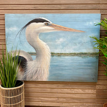 Load image into Gallery viewer, Heron On Wood
