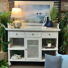 Load image into Gallery viewer, White Wicker Cabinet
