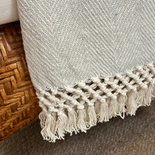 Load image into Gallery viewer, Light Blue Herringbone Throw
