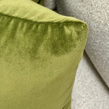 Load image into Gallery viewer, Green Velvet Down Designer Pillow
