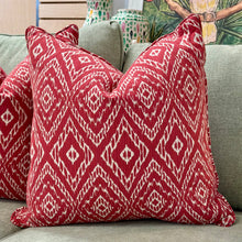 Load image into Gallery viewer, Red Diamond Down Pillow
