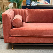Load image into Gallery viewer, Terracotta  Performance Velvet Sofa
