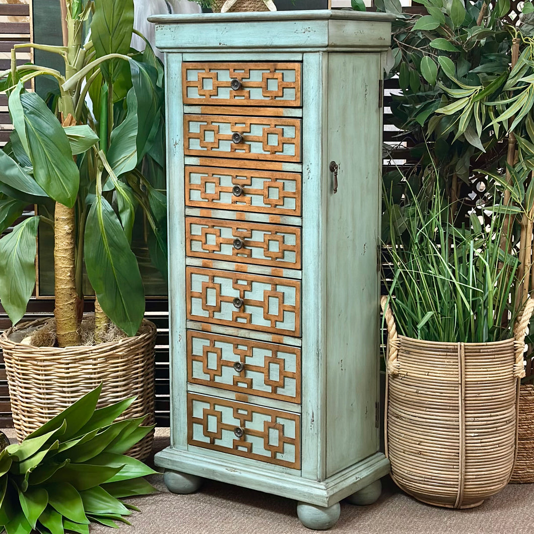 Coast to Coast Keller Blue Jewelry Chest