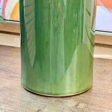 Load image into Gallery viewer, Green Ceramic Lamp w/ Linen Shade
