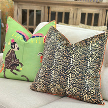 Load image into Gallery viewer, R.Green Monkey/Leopard Down Pillow
