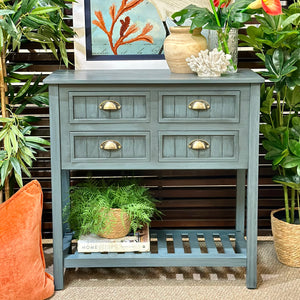 Antiqued Navy Console