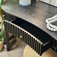 Load image into Gallery viewer, Black Fluted Desk
