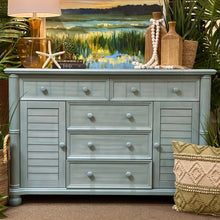 Load image into Gallery viewer, Powder Blue Shutter Dresser
