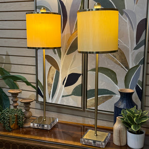Brass/Acrylic Buffet Lamp