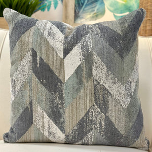 Blue-Grey Patterned Pillow