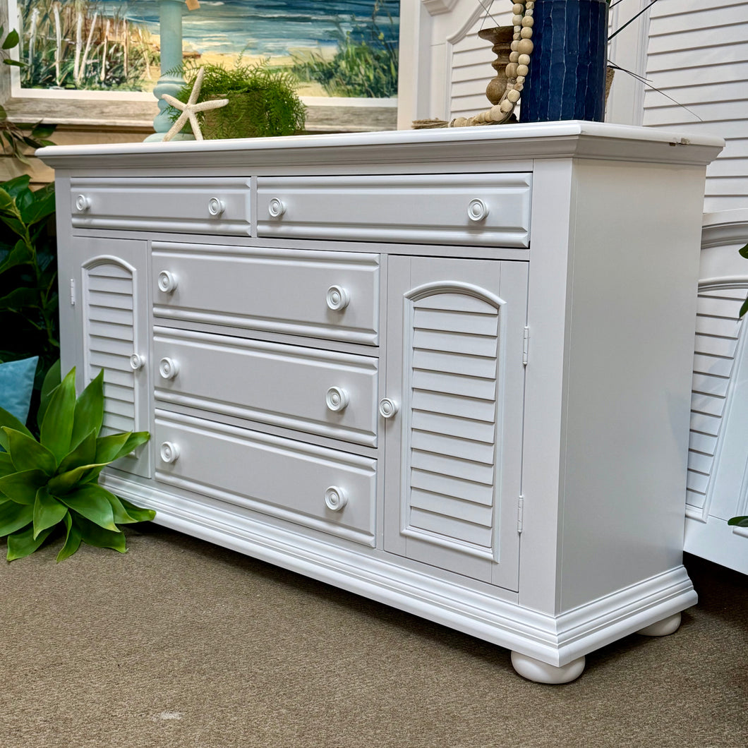 White Shutter Door Dresser