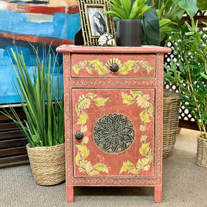 Red Moroccan Side Table