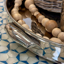 Load image into Gallery viewer, Round Silver Pottery Barn Tray
