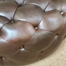 Load image into Gallery viewer, Tufted Leather Ottoman
