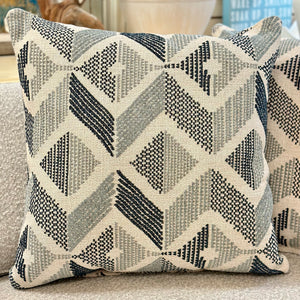 Teal/Navy Geometric Pillow