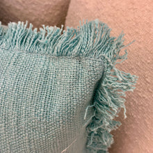 Load image into Gallery viewer, Aqua Fringe Pillow
