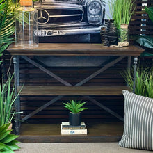 Load image into Gallery viewer, Metal Brown Shelf Console

