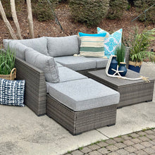 Load image into Gallery viewer, 4PC Grey Wicker Seating Set
