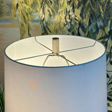Load image into Gallery viewer, Ceramic White/Silver Lamp
