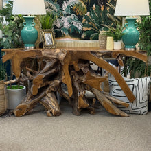 Load image into Gallery viewer, Teak Root Console
