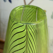 Load image into Gallery viewer, Green/Blue Feather Vase
