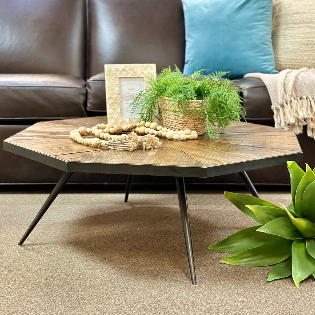 Wood Octagon Coffee Table