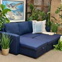 Load image into Gallery viewer, 2PC Blue Chofa w/ Pop-Up Trundle
