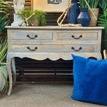 Load image into Gallery viewer, Distressed Blue/Grey Console
