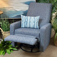 Load image into Gallery viewer, Blue Performance Swivel Gliding Recliner
